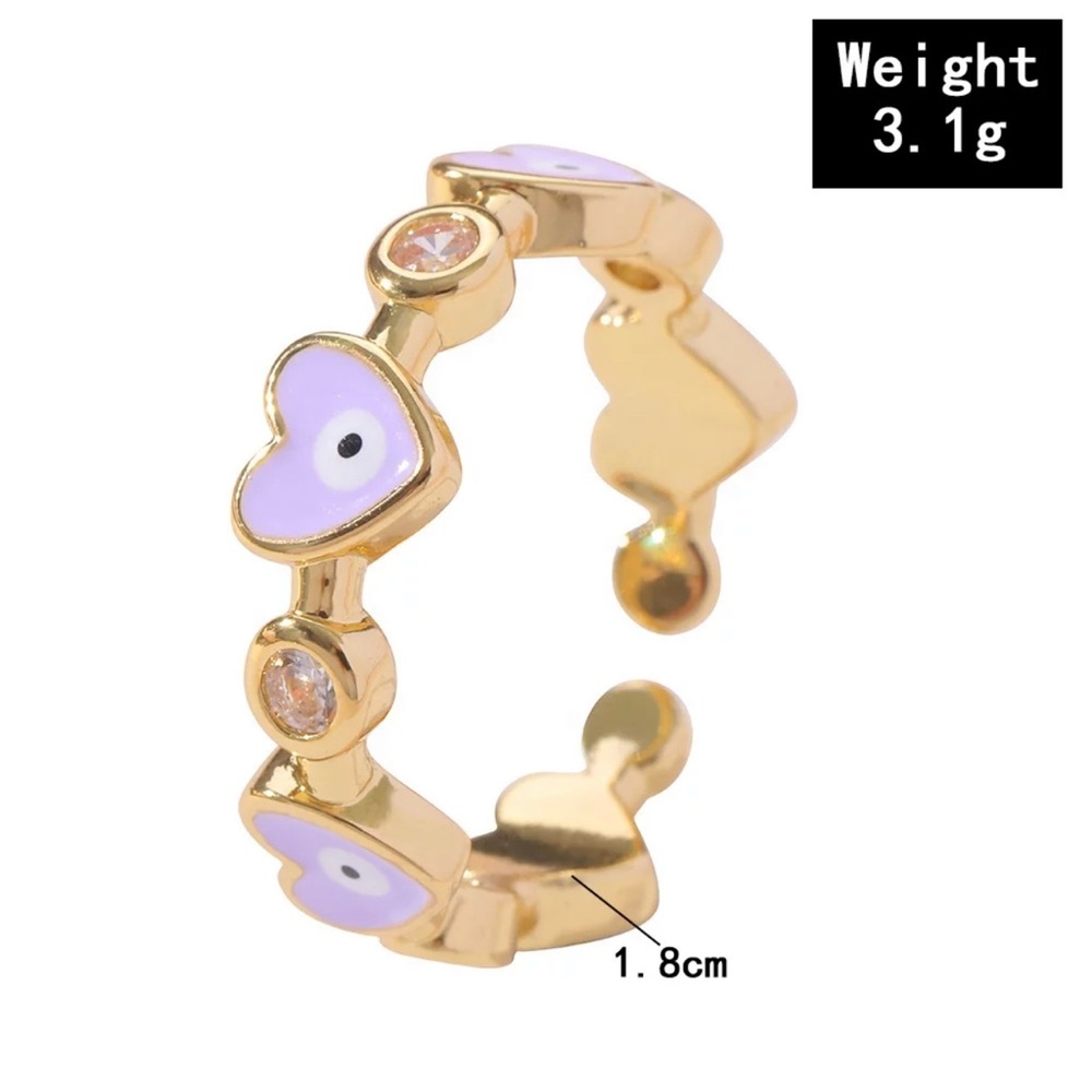 Gold and Purple Heart Ring